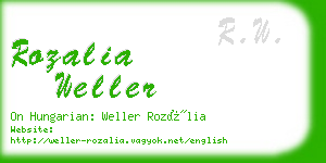 rozalia weller business card